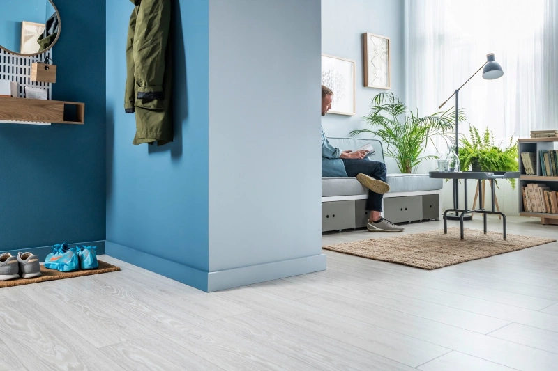 Плинтус ESPUMO Белый 201 80х16х2400 мм