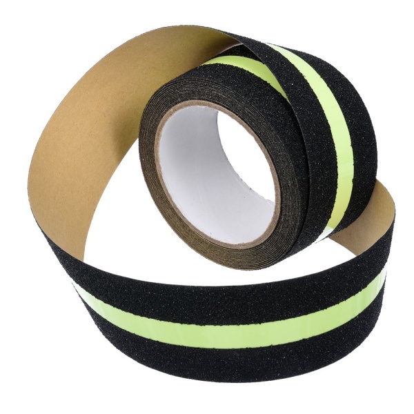 Противоскользящая лента 50мм*5м, сигнальная люминесцентная